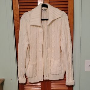 Cozy Cream Cable Knit Cardigan